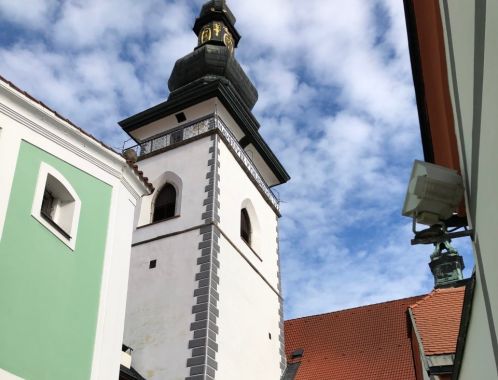 Vyhlídková věž kostela sv. Bartoloměje.