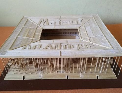 Největší model stadionu ze špejlí