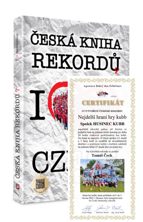 Česká kniha rekordů 7 s certifikátem