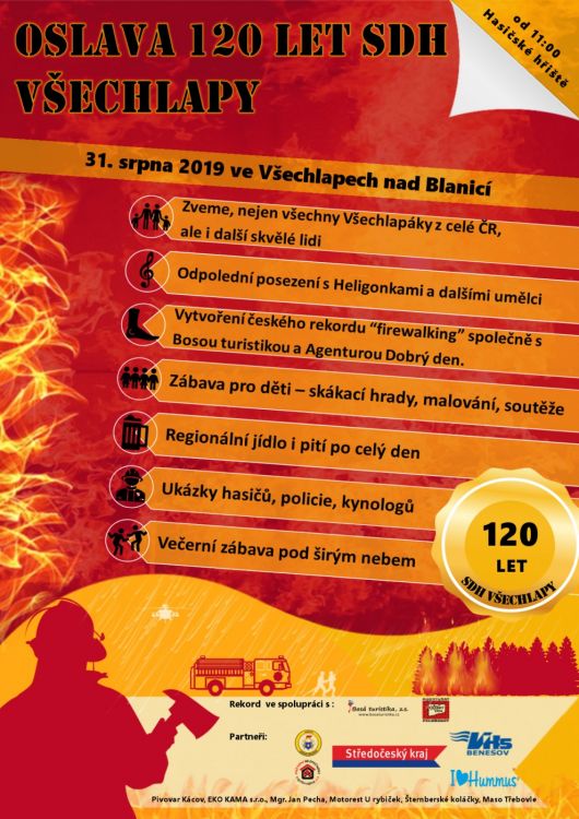 Oslava 120 let SDH Všechlapy – plakát