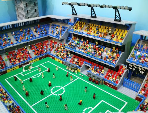 Největší model fotbalového stadionu ze stavebnice LEGO®