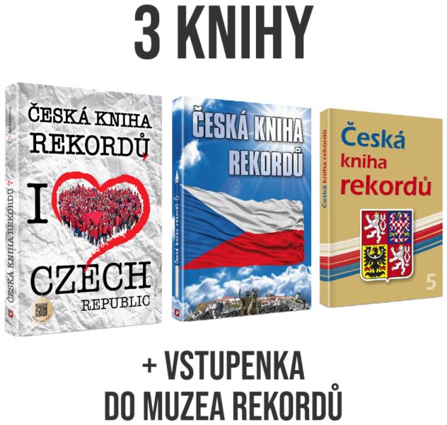 Balíček: České knihy rekordů 5 + 6 + 7 a vstupenka do Muzea rekordů